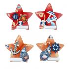 Hand Painted Souvenir Seaside Magnet - Nautical Starfish