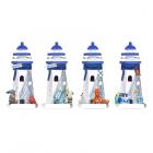 3D Printed Souvenir Seaside Magnet - Blue Nautical Lighthouse