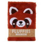 Fluffy Plush Notebook - Adoramals Red Panda