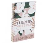 Florens Jasminum Spiral Bound A5 Lined Notebook