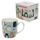 Collectable Porcelain Mug - Feline Fine Cat Design