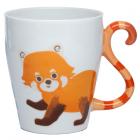 Red Panda Zooniverse Ceramic Tail Shaped Handle Mug