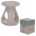 Simple Abstract High Gloss White Ceramic Oil and Wax Burner