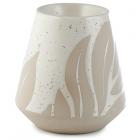 Stoneware Oil Burner - Florens Hesperantha Cream Glaze Relief 