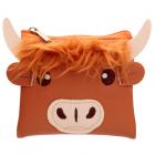 Handy PVC Purse - Highland Coo Cow with Fluffy Fringe