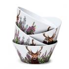 Recycled RPET Set of 4 Picnic Bowls - Wild Stag