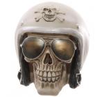 Novelty Skull with Sun Glasses and Helmet Ornament