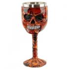Collectable Decorative Dark Flames Marble Skull Goblet