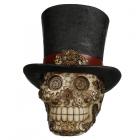 Fantasy Steampunk Skull Ornament - Top Hat