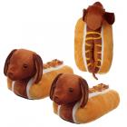 Hot Dog Fast Food Unisex One Size Pair of Plush Slippers