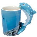Dropship Mugs - Fun Collectable Whale Shark Shaped Handle Ceramic Mug