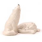 Novelty Ceramic Salt and Pepper - White Wolf