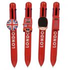 Dropship Souvenirs & Seaside Gifts - Multi Colour Pen (6 Colours) - London