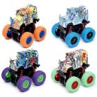 Novelty Toys - Graffiti School Bus 4x4 Rotating Stunt Monster Truck Toy