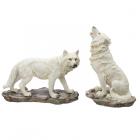 White Ghost Walker Protector of the North Wolf Figurine