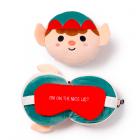 Christmas Elf Relaxeazzz Plush Round Travel Pillow & Eye Mask Set