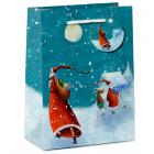 Jan Pashley Santa Christmas Medium Gift Bag