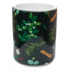Printed Ceramic Oil Burner - Christmas Mistletoe & Pine