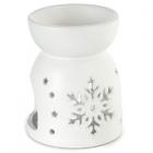 Ceramic Christmas Oil & Wax Burner - Snowflake Cut-Out